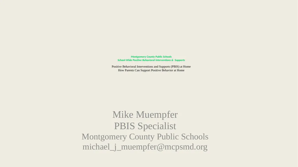 Montgomery County Public Schools School-Wide