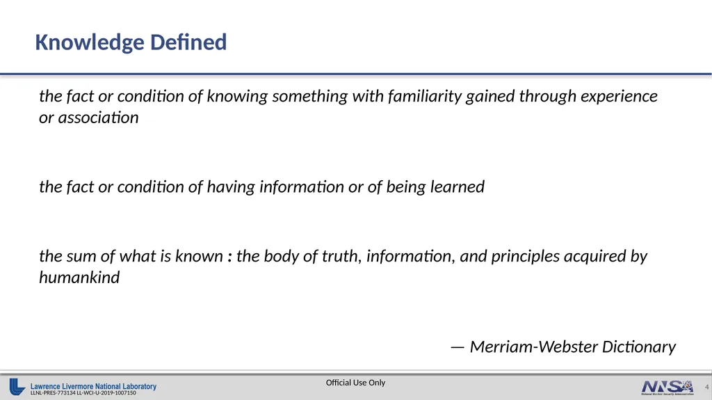 Knowledge & Data Management in a Disconnected - slide 4 of 15