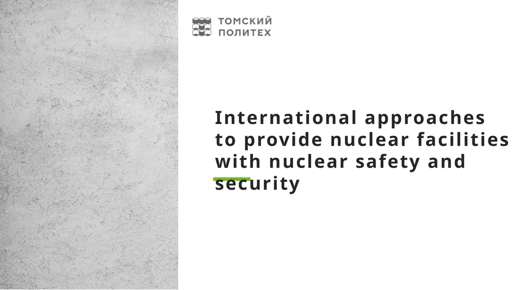 International approaches to provide nuclear - slide 1 of 10