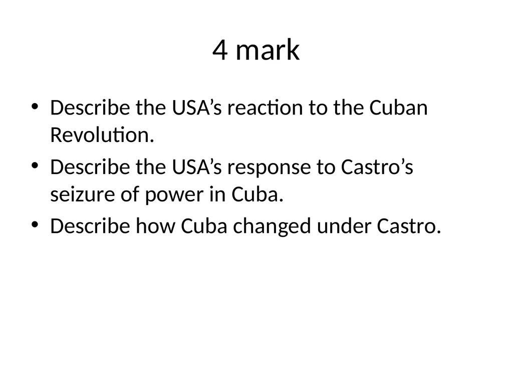 Cuban Missile Crisis WARNING! Remember these - slide 6 of 37