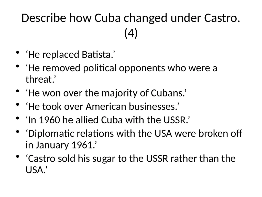 Cuban Missile Crisis WARNING! Remember these - slide 18 of 37