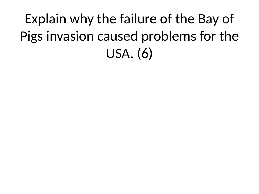 Cuban Missile Crisis WARNING! Remember these - slide 19 of 37