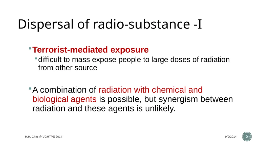 Radiation accidents and their managements Intern - slide 5 of 35