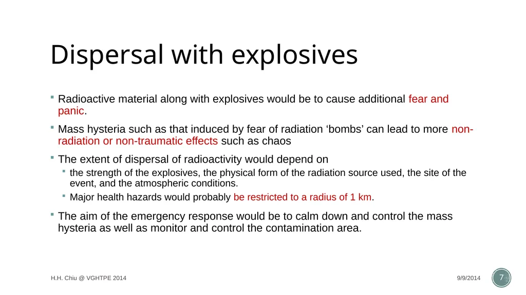 Radiation accidents and their managements Intern - slide 7 of 35
