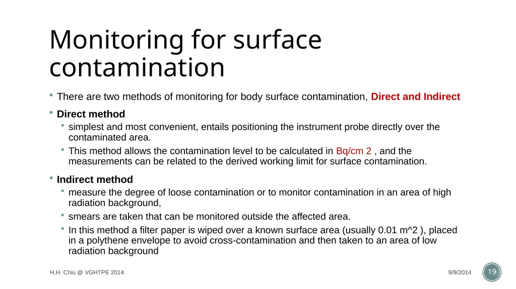 Radiation accidents and their managements Intern - slide 19 of 35
