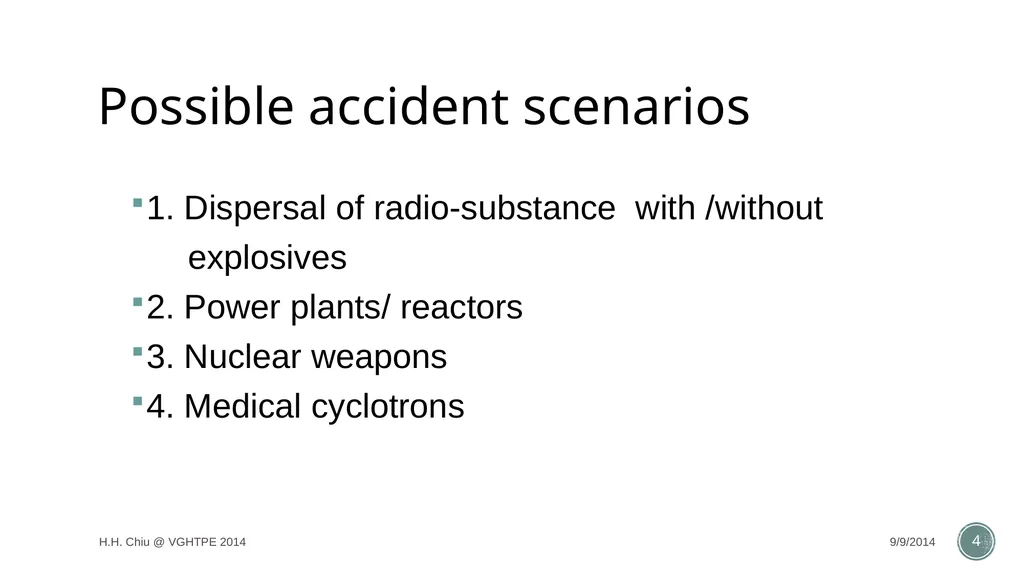 Radiation accidents and their managements Intern - slide 4 of 35