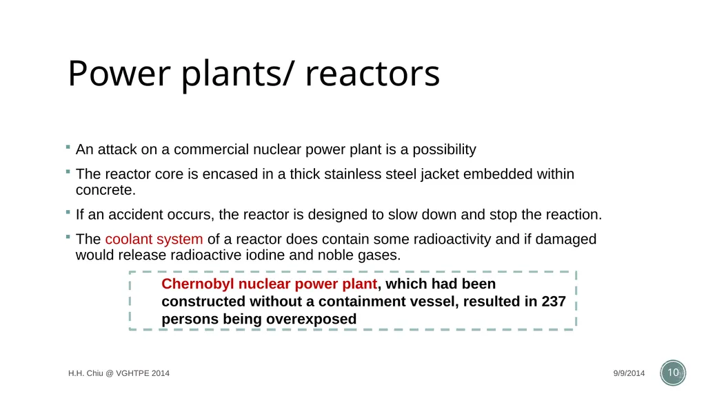 Radiation accidents and their managements Intern - slide 10 of 35