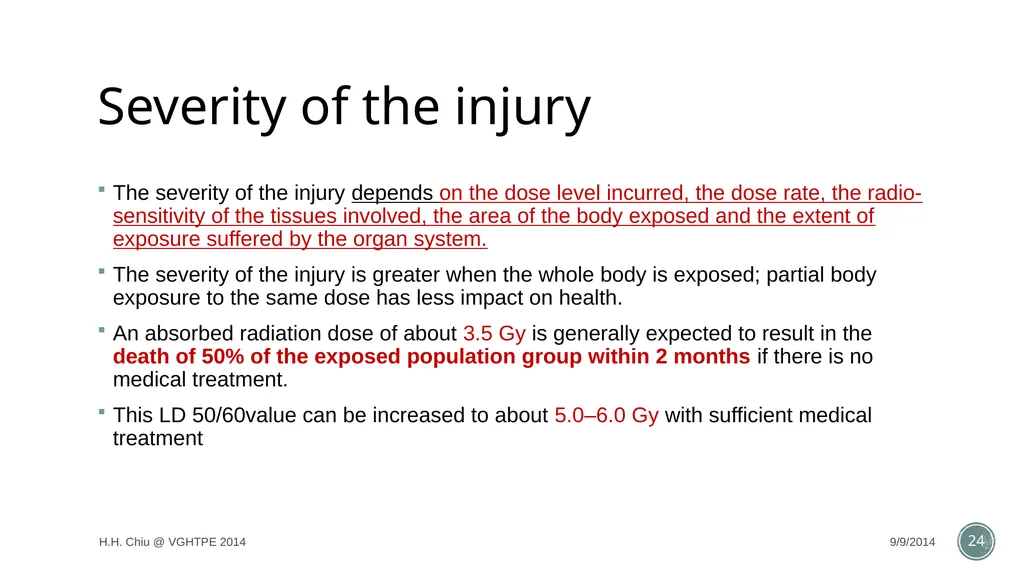 Radiation accidents and their managements Intern - slide 24 of 35