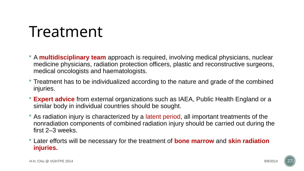 Radiation accidents and their managements Intern - slide 27 of 35