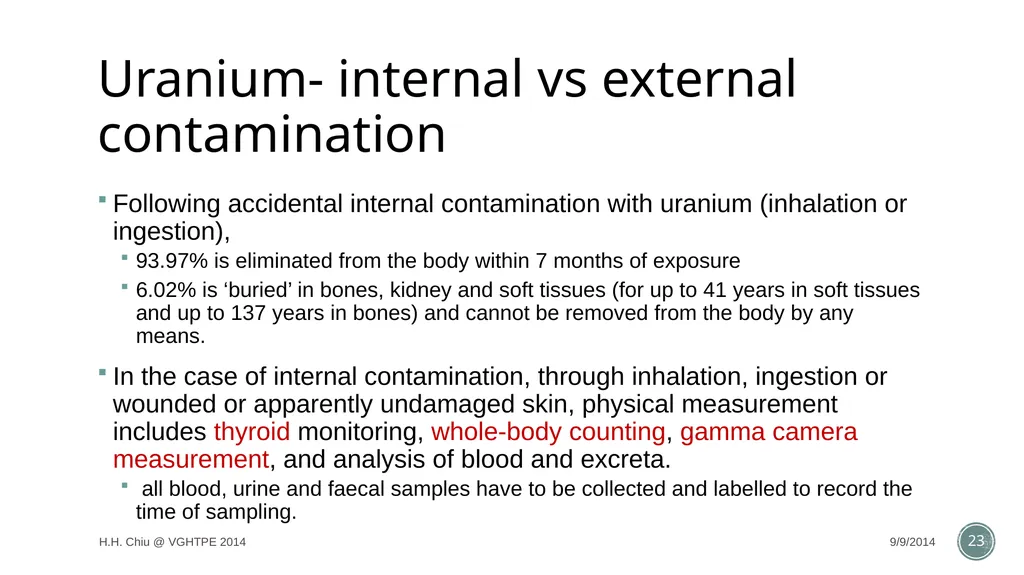 Radiation accidents and their managements Intern - slide 23 of 35