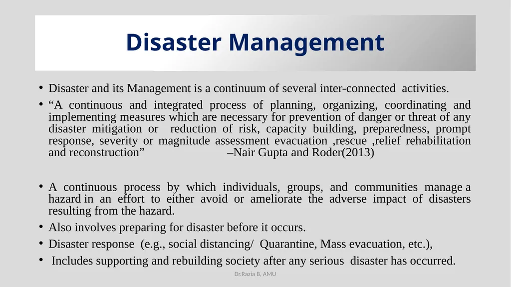 Environmental Education EDU 211 Topic-Disaster - slide 12 of 30