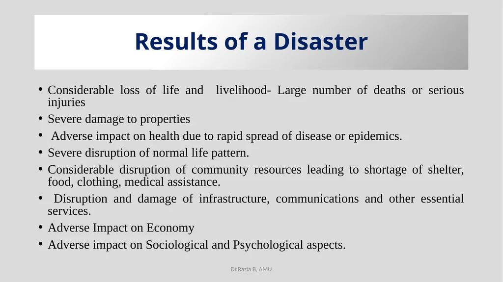 Environmental Education EDU 211 Topic-Disaster - slide 6 of 30