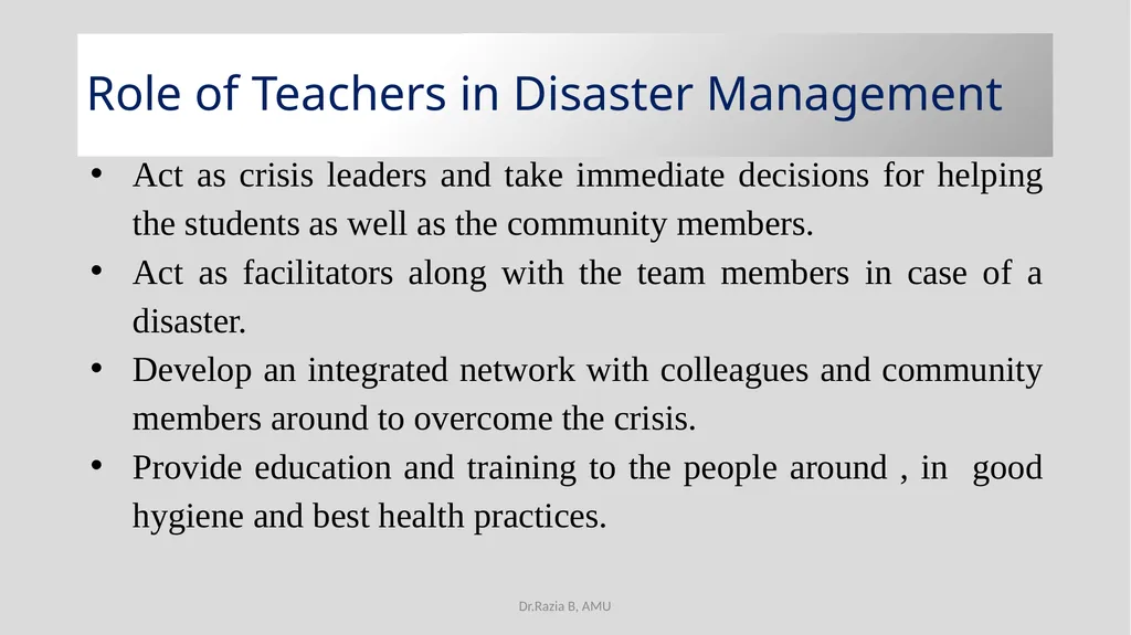 Environmental Education EDU 211 Topic-Disaster - slide 23 of 30