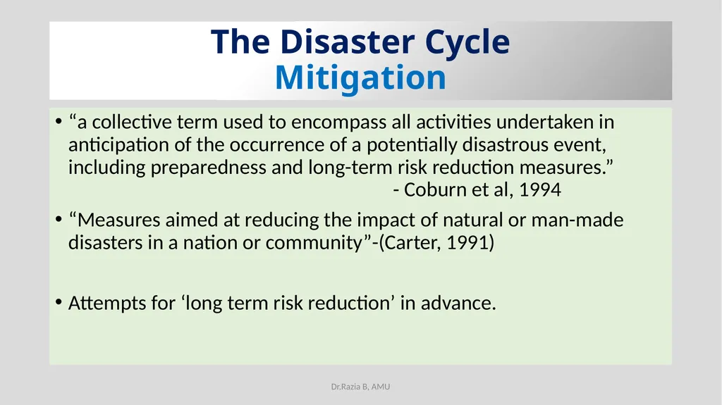 Environmental Education EDU 211 Topic-Disaster - slide 18 of 30