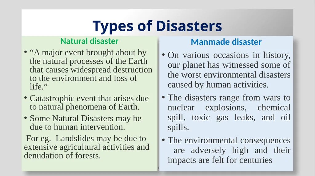 Environmental Education EDU 211 Topic-Disaster - slide 8 of 30