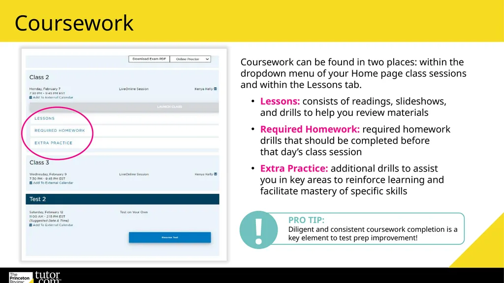 Guide to Your Student Portal You are enrolled into - slide 6 of 10