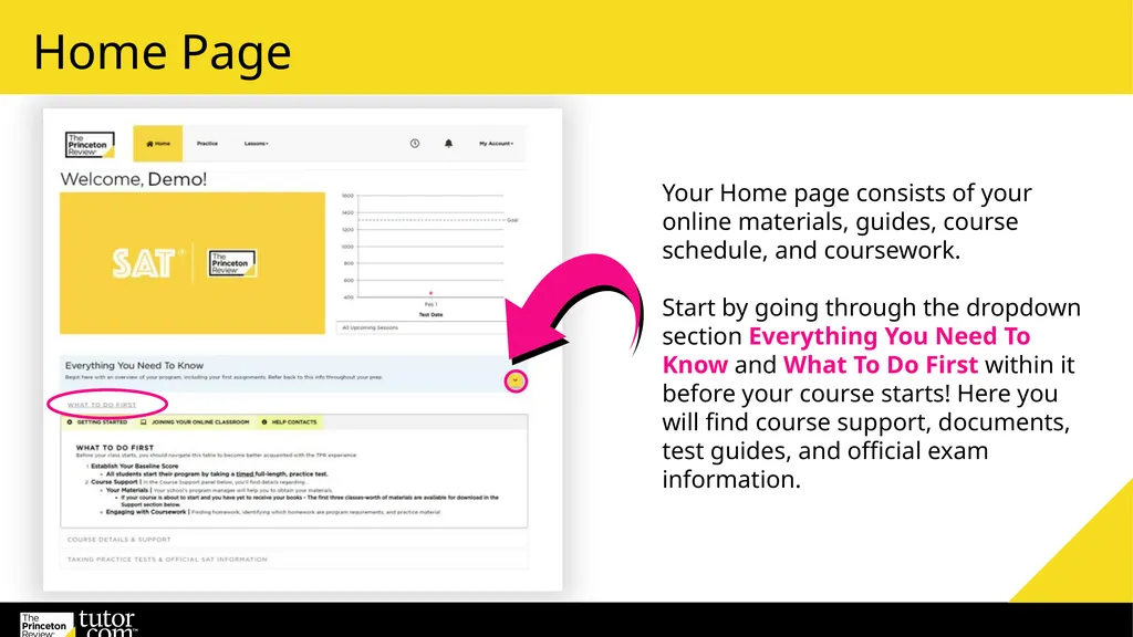 Guide to Your Student Portal You are enrolled into - slide 4 of 10