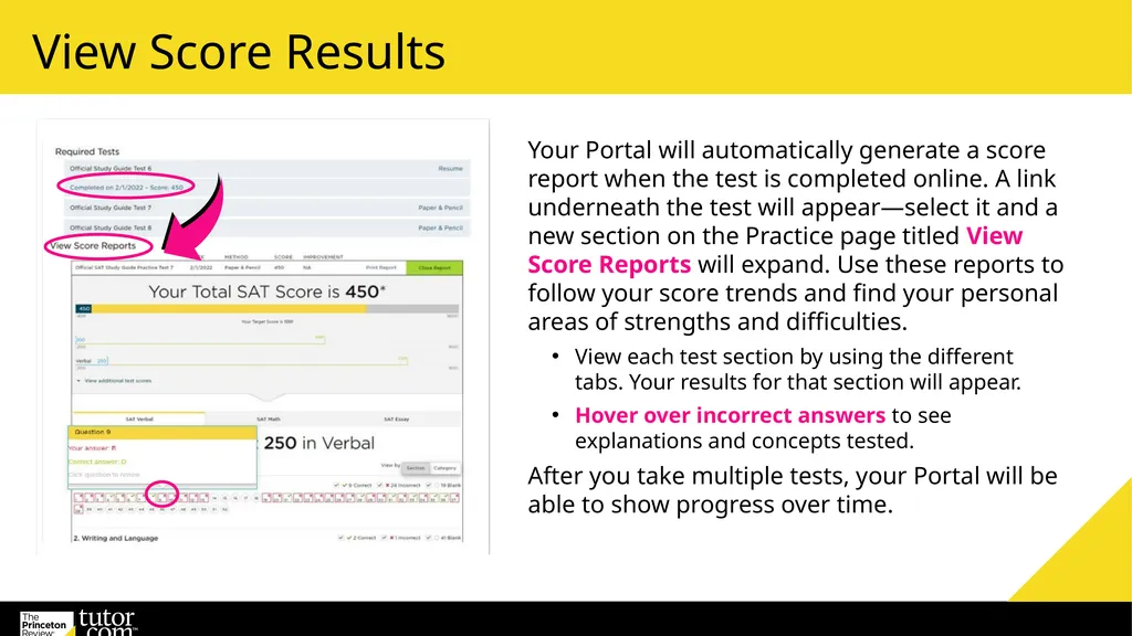 Guide to Your Student Portal You are enrolled into - slide 9 of 10