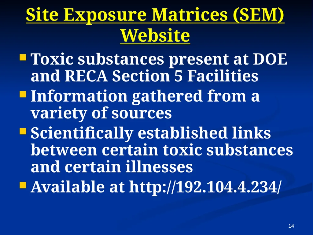 Energy Employees Occupational Illness Compensation - slide 14 of 26