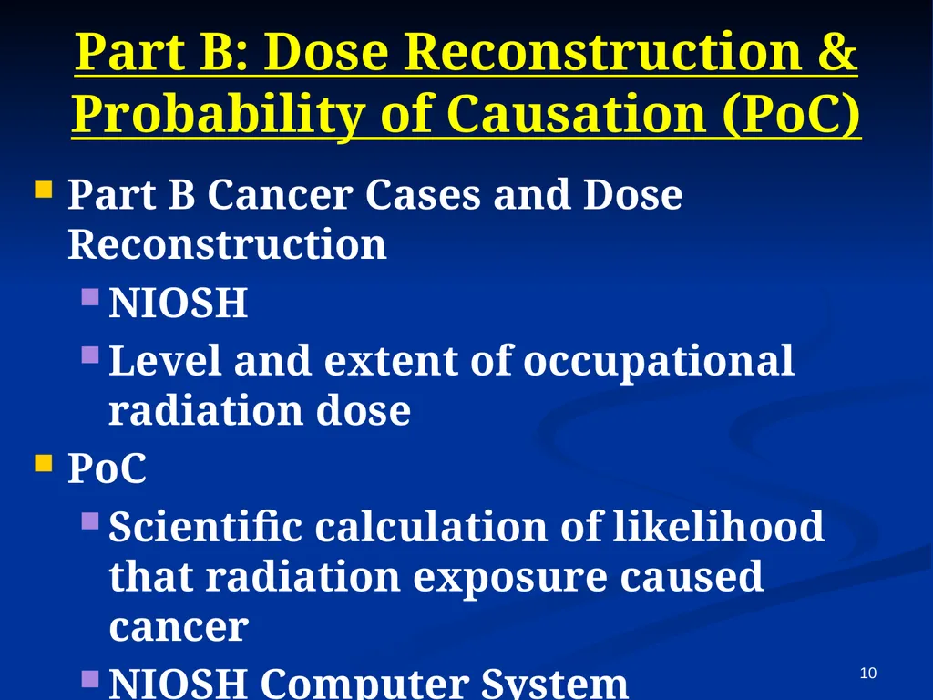 Energy Employees Occupational Illness Compensation - slide 10 of 26