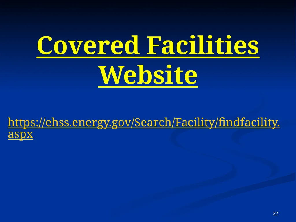 Energy Employees Occupational Illness Compensation - slide 22 of 26