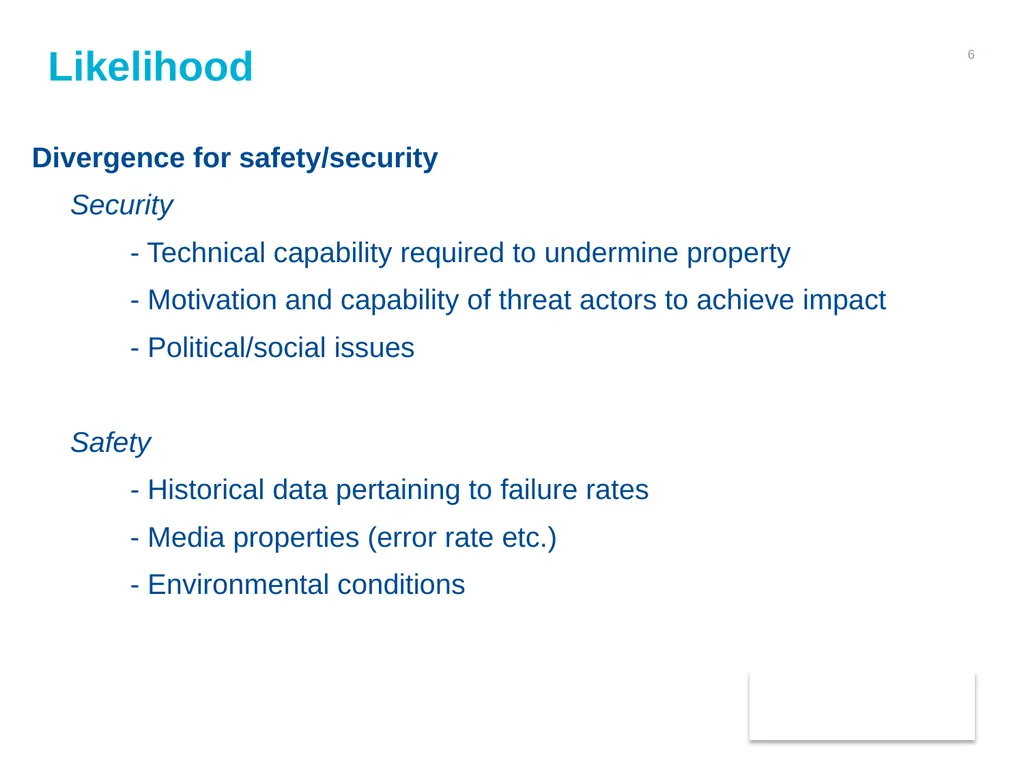 Combining Data Safety and Cyber Security: An - slide 6 of 22