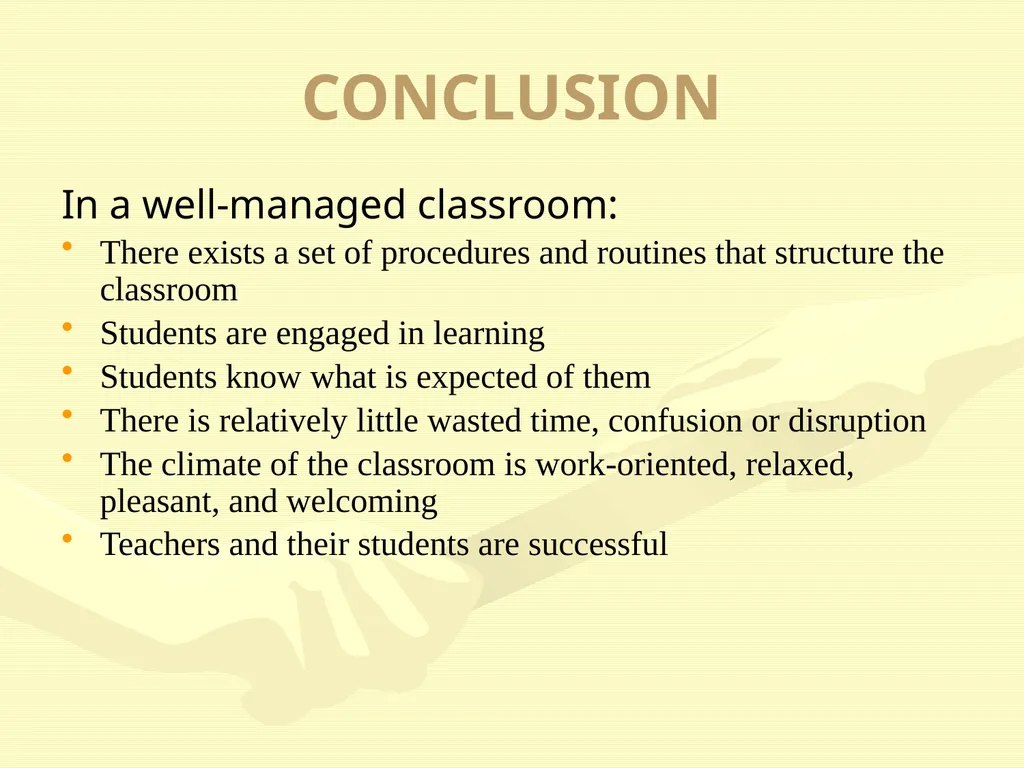 CLASSROOM MANAGEMENT WORKSHOP Joshua Independent - slide 25 of 27