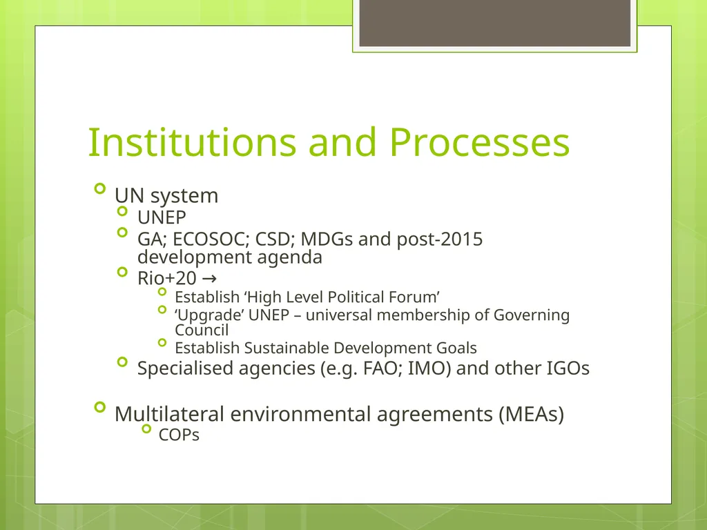 International Environmental Law: Overview 1 April - slide 5 of 19
