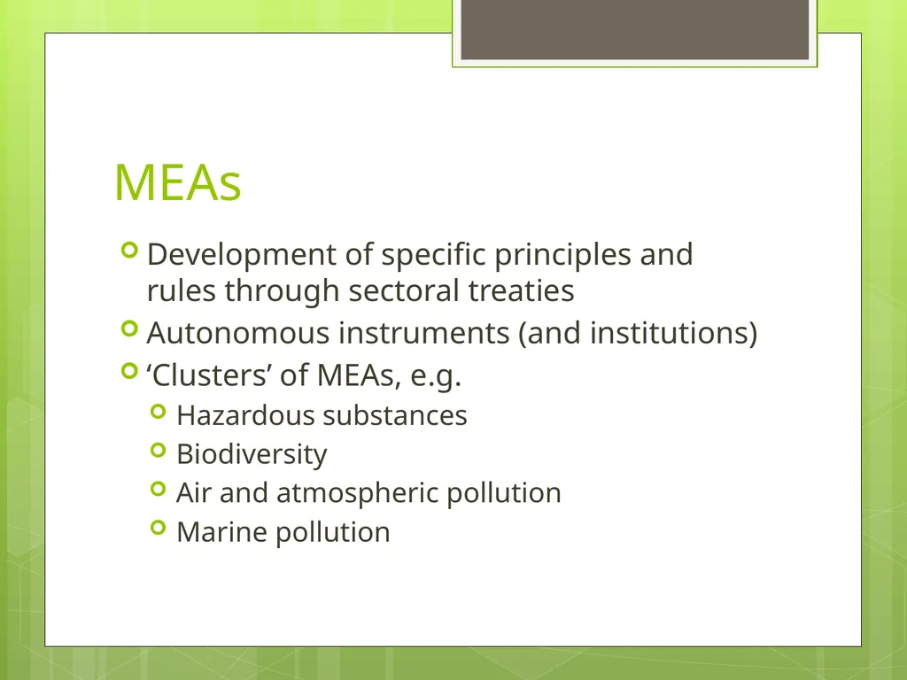 International Environmental Law: Overview 1 April - slide 13 of 19