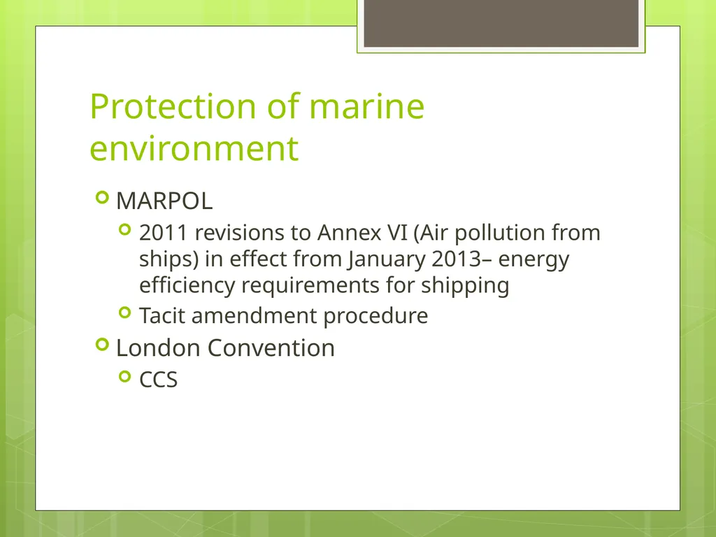 International Environmental Law: Overview 1 April - slide 17 of 19