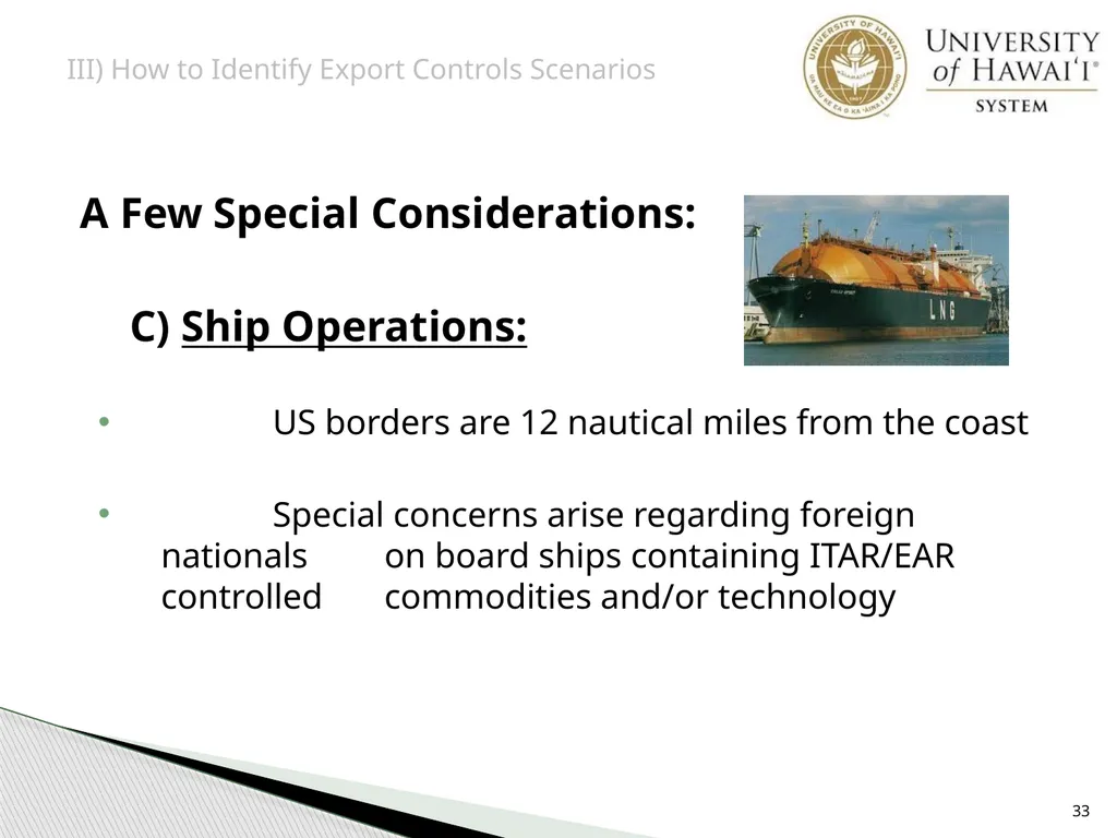 Export Controls UH Office of Export Controls (OEC) - slide 33 of 72