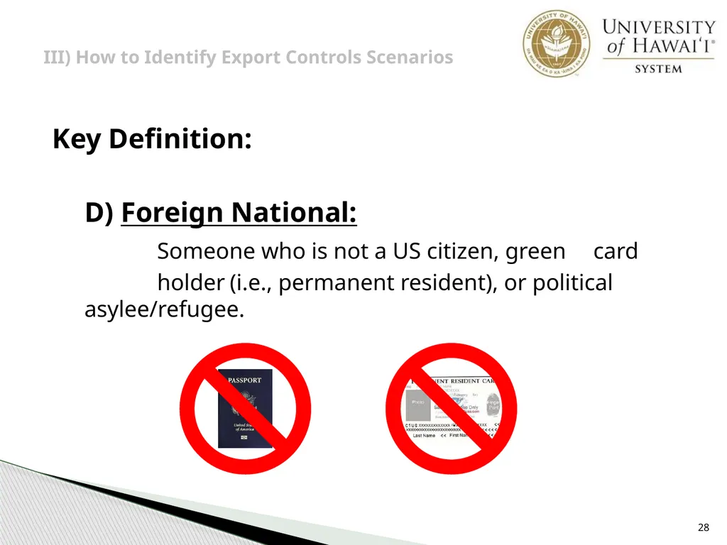 Export Controls UH Office of Export Controls (OEC) - slide 28 of 72