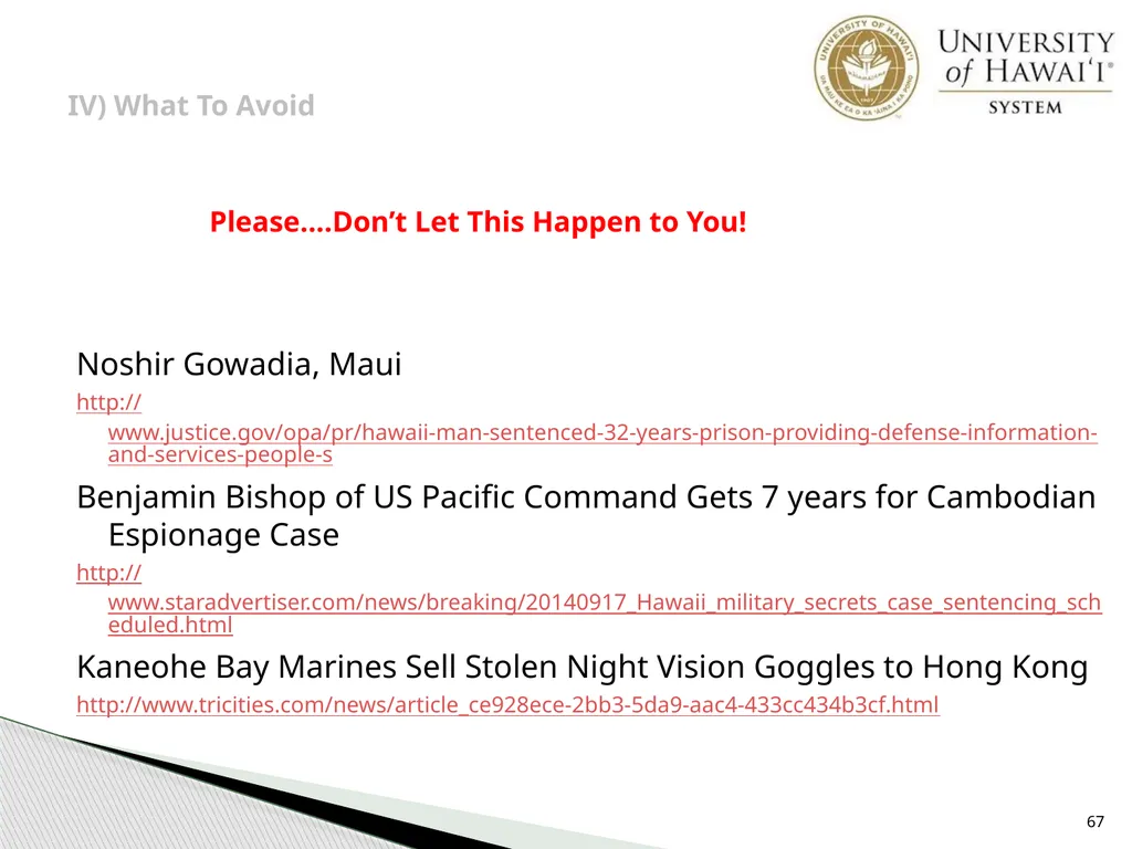 Export Controls UH Office of Export Controls (OEC) - slide 67 of 72