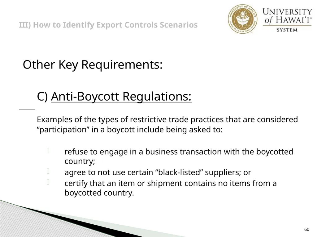 Export Controls UH Office of Export Controls (OEC) - slide 60 of 72