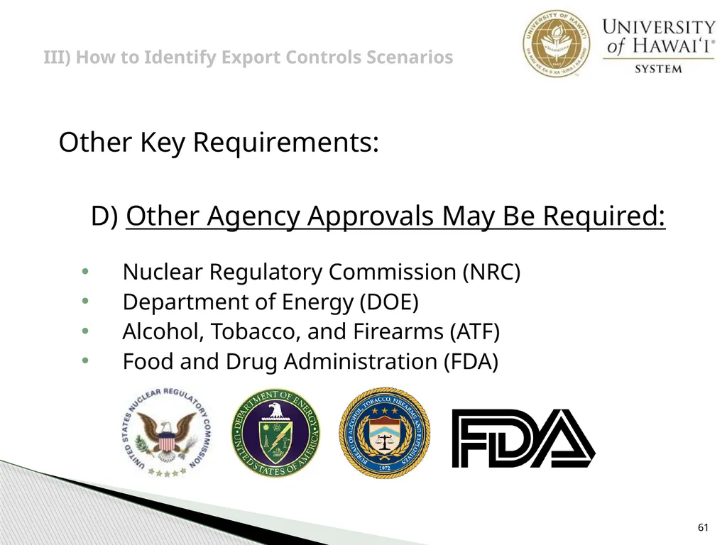 Export Controls UH Office of Export Controls (OEC) - slide 61 of 72