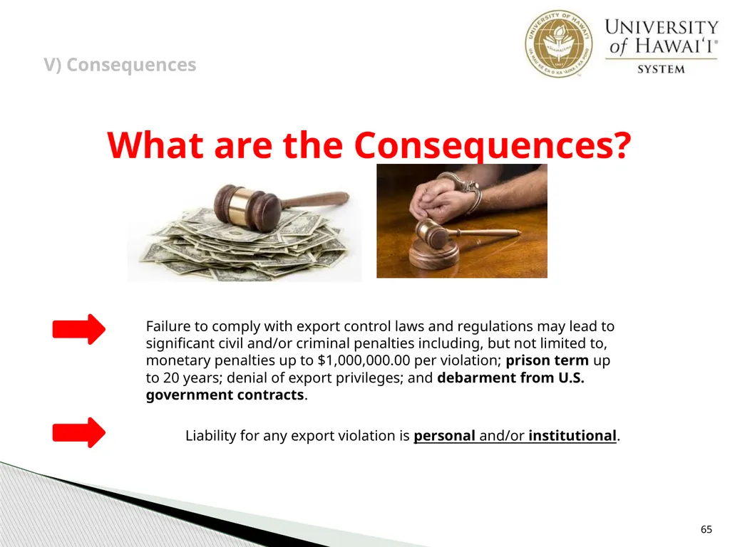 Export Controls UH Office of Export Controls (OEC) - slide 65 of 72