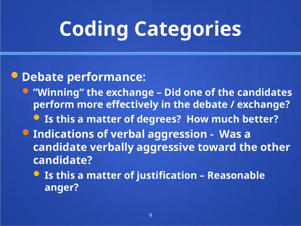 Content Analysis Content Analysis Study of a - slide 9 of 24