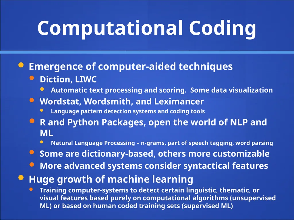 Content Analysis Content Analysis Study of a - slide 20 of 24