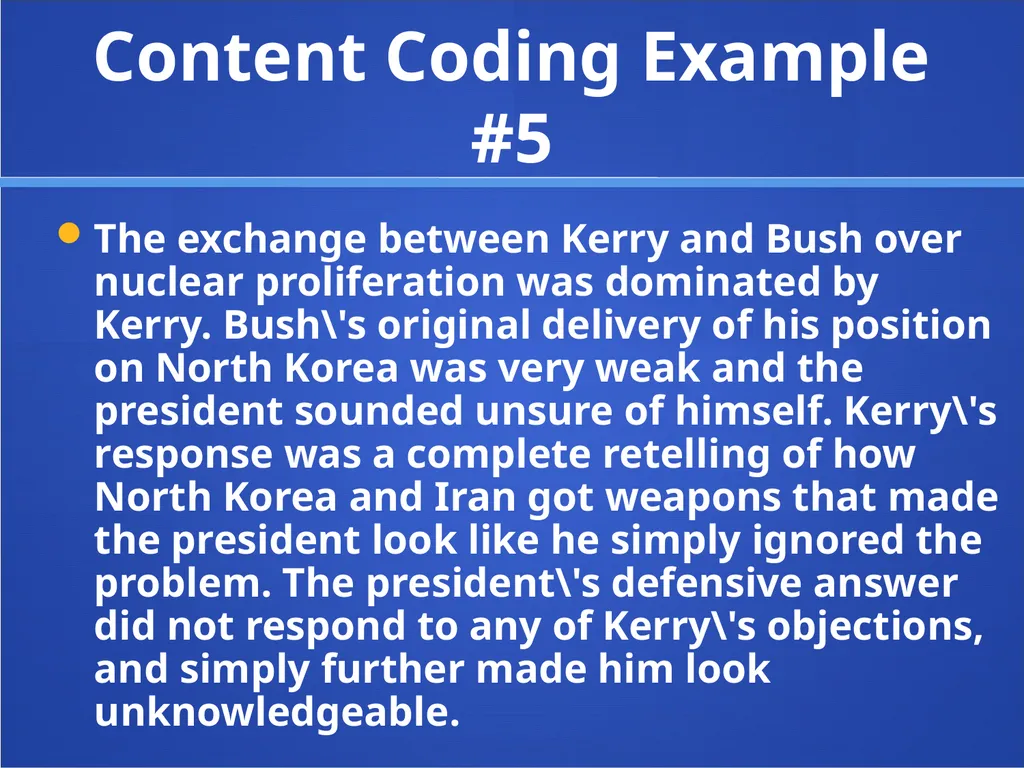 Content Analysis Content Analysis Study of a - slide 14 of 24
