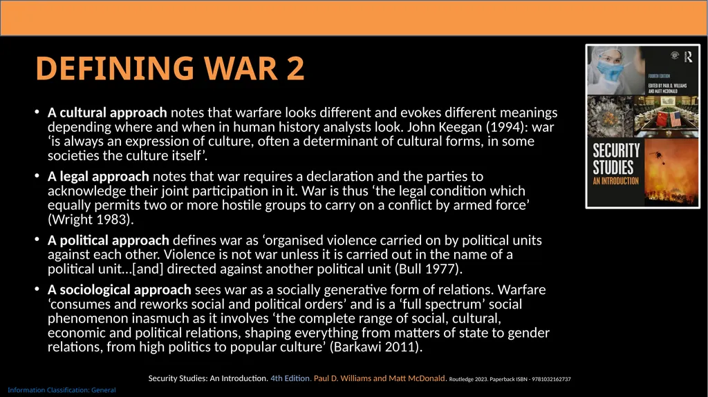 Chapter 12: War Security studies cannot afford to - slide 3 of 12