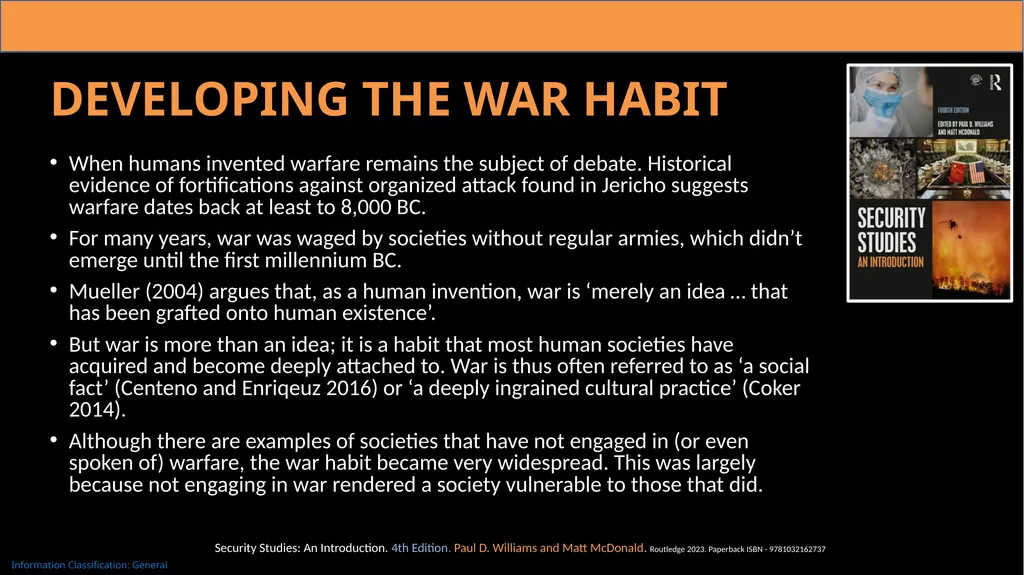 Chapter 12: War Security studies cannot afford to - slide 5 of 12