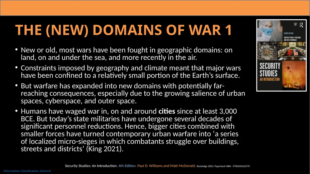 Chapter 12: War Security studies cannot afford to - slide 9 of 12