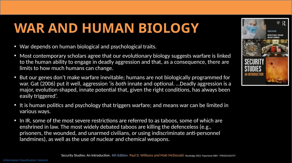 Chapter 12: War Security studies cannot afford to - slide 6 of 12