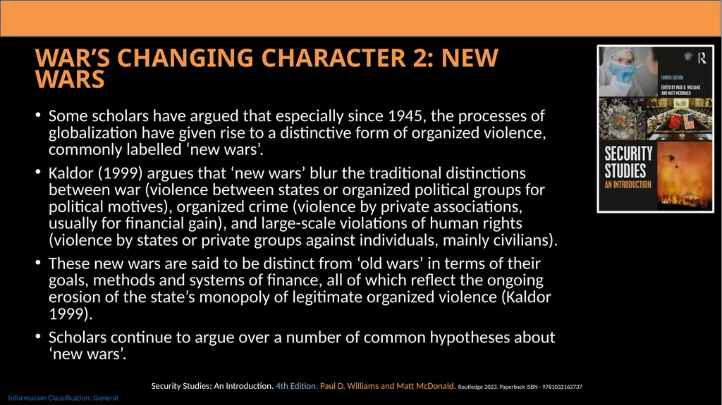 Chapter 12: War Security studies cannot afford to - slide 8 of 12
