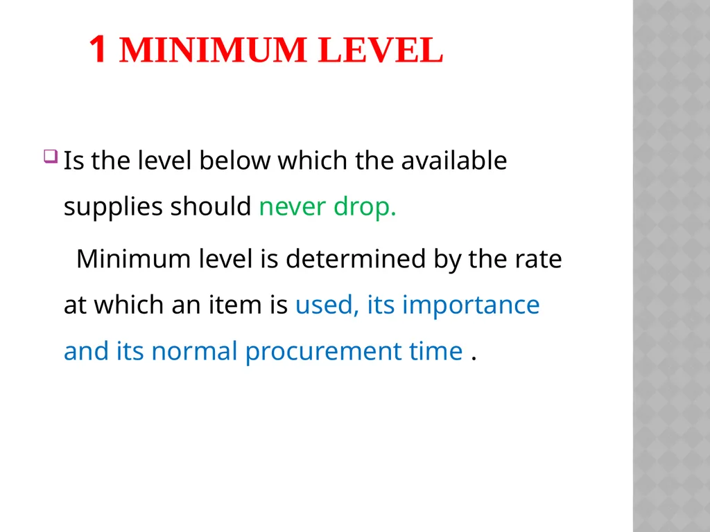 INVENTORY CONTROL Reena Vincent Professor JMCON - slide 14 of 78