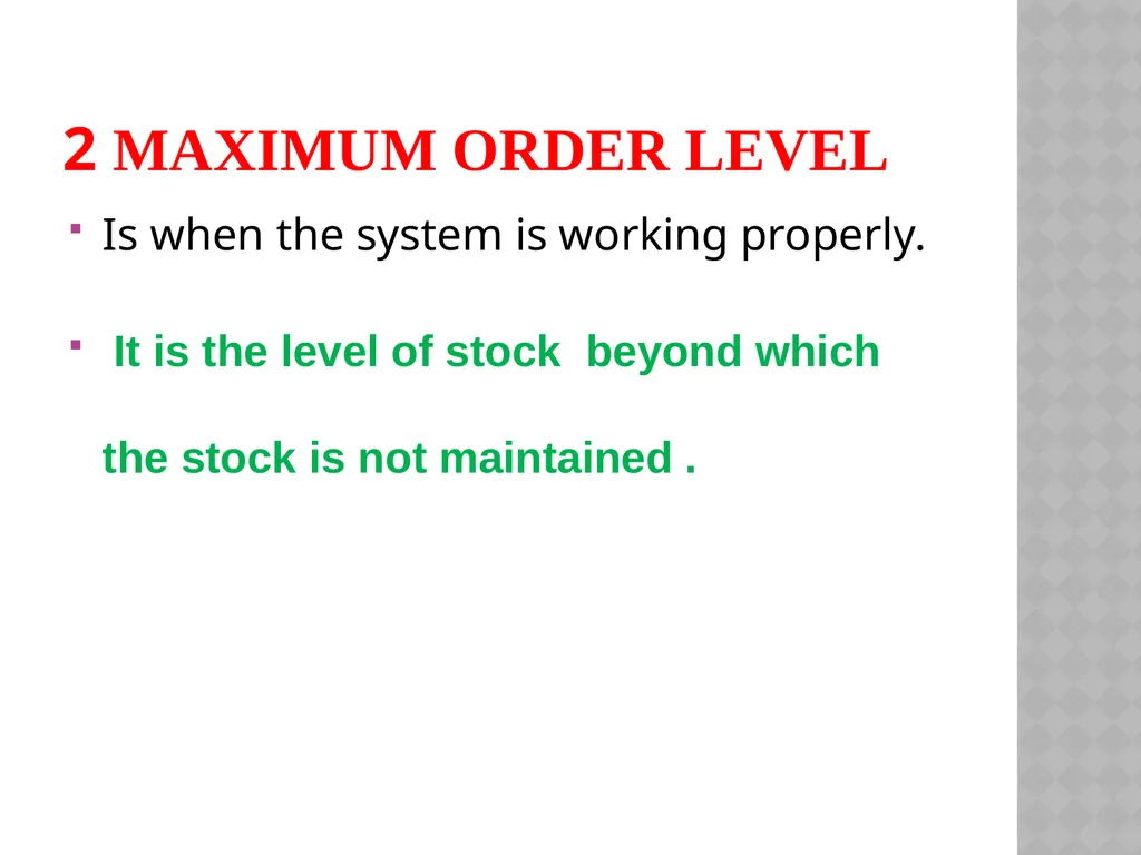 INVENTORY CONTROL Reena Vincent Professor JMCON - slide 16 of 78