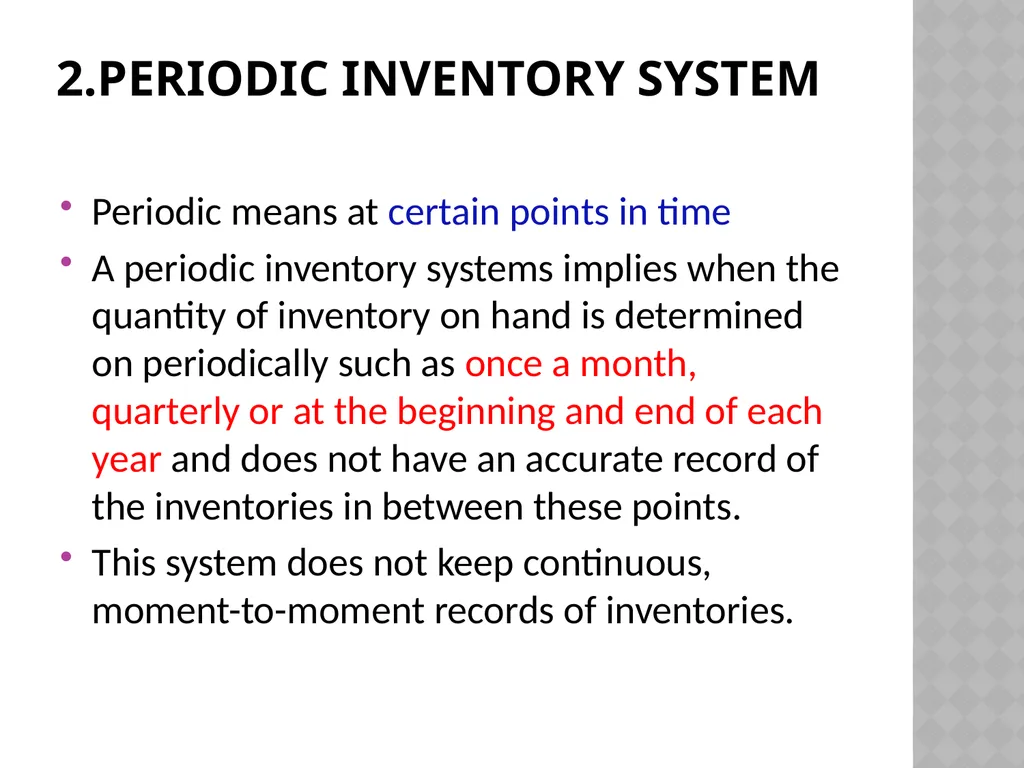 INVENTORY CONTROL Reena Vincent Professor JMCON - slide 76 of 78