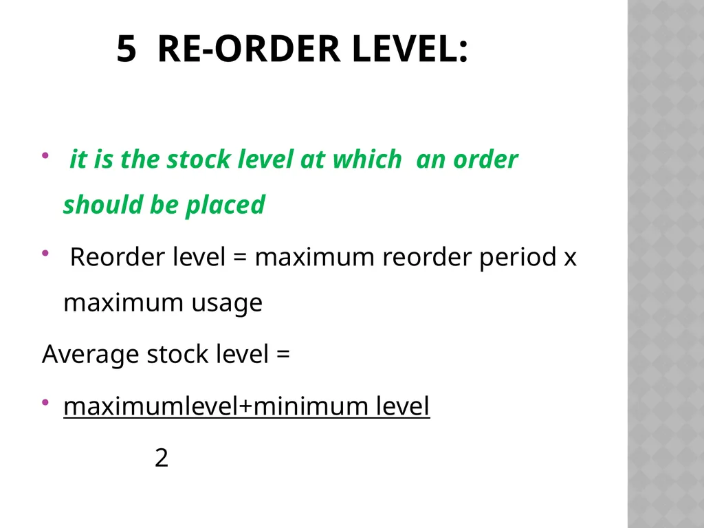INVENTORY CONTROL Reena Vincent Professor JMCON - slide 21 of 78