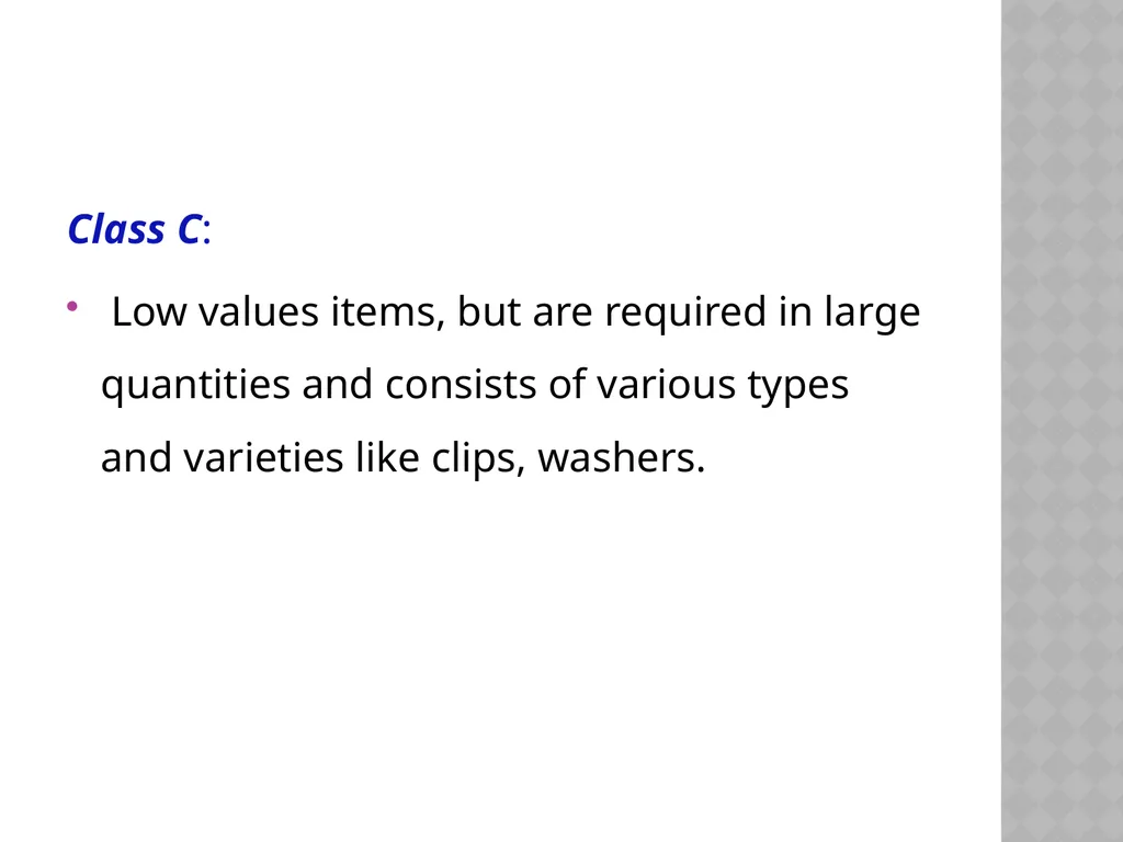 INVENTORY CONTROL Reena Vincent Professor JMCON - slide 31 of 78