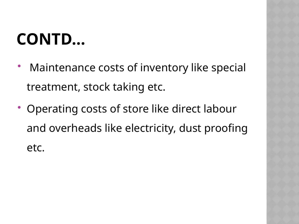 INVENTORY CONTROL Reena Vincent Professor JMCON - slide 67 of 78